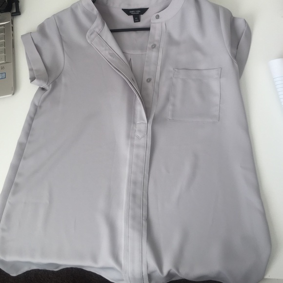 Simply Vera Verawang gray blouse XS - Picture 4 of 8